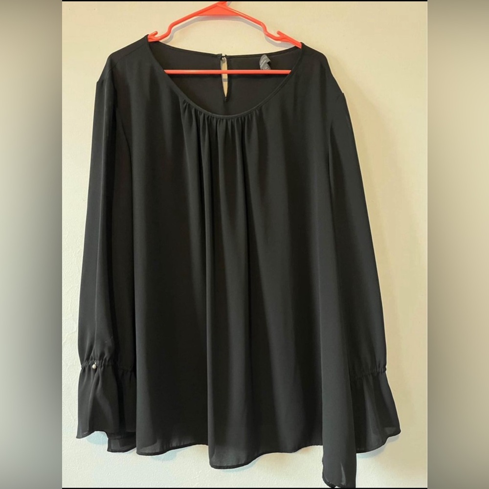 Black chiffon top, The Limited, 3X